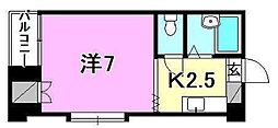 ドゥマンクレール 1Kの間取図画像
