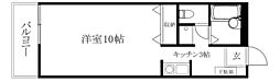 フォブール山田 1Kの間取図画像