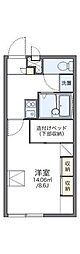 レオパレス医学部前 1Kの間取図画像