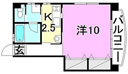 BeSun-residence 1Kの間取図画像