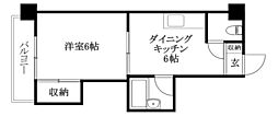 ゴトービルNo.3 1DKの間取図画像