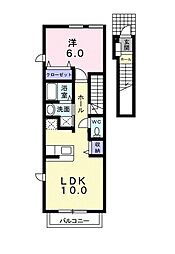アクテュエル・S 1LDKの間取図画像