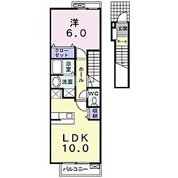メゾンルポ 1LDKの間取図画像
