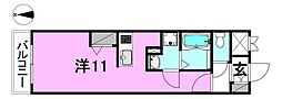 メイフェア千舟通プレミアム ワンルームの間取図画像