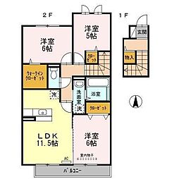 ル・コックA 3LDKの間取図画像