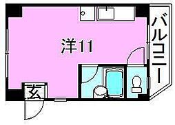 オックスフォードサーカス松山市駅2 ワンルームの間取図画像