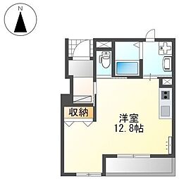 ヴィラ田中-C ワンルームの間取図画像