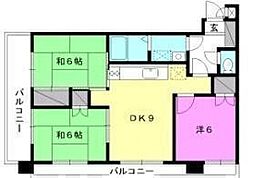 ゴトービルNo.7 3LDKの間取図画像