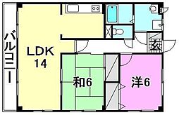 ドルチェヴィータ 2LDKの間取図画像