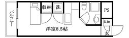 ラ・パルフェ・ド・アンティエール ワンルームの間取図画像
