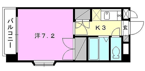 ジョイフル第5祝谷 503 号室｜愛媛県松山市祝谷6丁目(賃貸マンション1K・5階・23.49㎡)の写真 その2