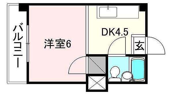 ＤＡＩＫＹＯ．ＢＬＤ． 306 号室｜愛媛県松山市六軒家町(賃貸マンション1DK・3階・24.00㎡)の写真 その2