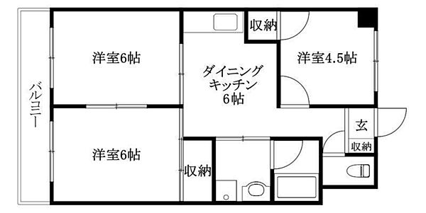 和泉パールハイツ 407 号室｜愛媛県松山市和泉北4丁目(賃貸マンション3DK・4階・56.00㎡)の写真 その2