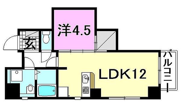 ライフコート湊町 802 号室｜愛媛県松山市湊町3丁目(賃貸マンション1LDK・8階・44.90㎡)の写真 その2