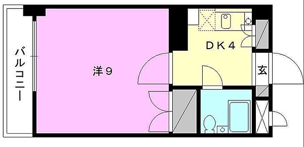 ウエストビル松山 305 号室｜愛媛県松山市空港通3丁目(賃貸マンション1DK・3階・25.92㎡)の写真 その2