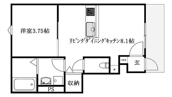 ＬＵＭＩＥＬＥ道後緑台 103 号室｜愛媛県松山市道後緑台(賃貸アパート1LDK・1階・27.78㎡)の写真 その2