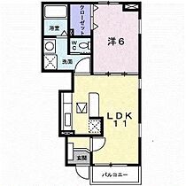 ウインド・ヒル1・2 A102 号室 ｜ 愛媛県松山市粟井河原（賃貸アパート1LDK・1階・40.72㎡） その2