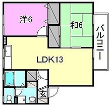 サニーコート A-202 号室 ｜ 愛媛県松山市東石井4丁目（賃貸アパート2LDK・2階・55.54㎡） その2