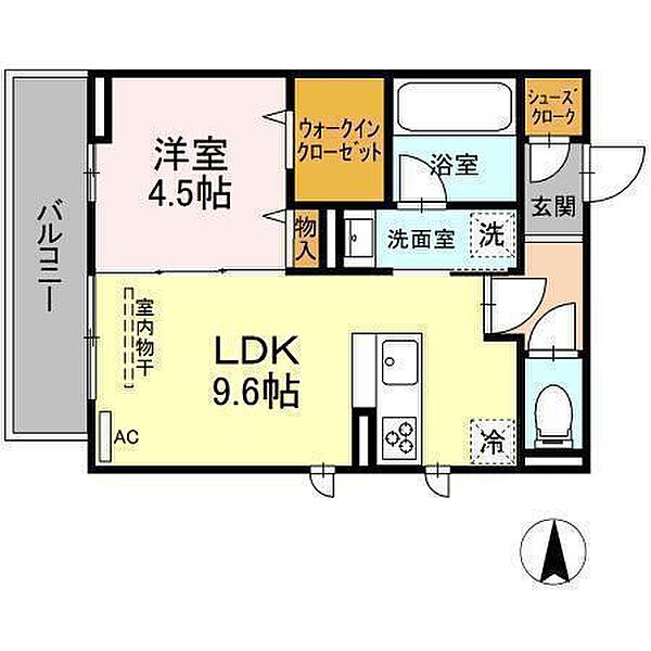 フェリエ6 201 号室｜愛媛県松山市南江戸1丁目(賃貸アパート1LDK・2階・37.80㎡)の写真 その2