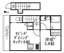 エスト小坂 202 号室 ｜ 愛媛県松山市小坂1丁目（賃貸アパート1LDK・2階・32.31㎡） その2