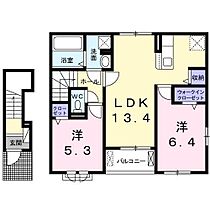 アルゴカミーノ 203 号室 ｜ 愛媛県伊予郡松前町伊予郡筒井（賃貸アパート2LDK・2階・59.16㎡） その2