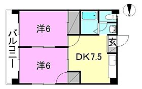 グレース天山 502 号室 ｜ 愛媛県松山市天山3丁目（賃貸マンション2DK・5階・38.88㎡） その2