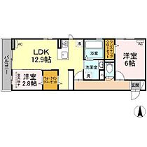 プレジデント持田 Ａ棟 202 号室 ｜ 愛媛県松山市持田町3丁目（賃貸アパート2LDK・2階・54.36㎡） その2