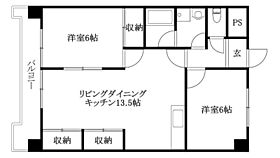 第1ゴトービル 707 号室 ｜ 愛媛県松山市南久米町（賃貸マンション2LDK・7階・59.40㎡） その2