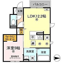 メゾン　リノ 101 号室 1階1LDKの間取り