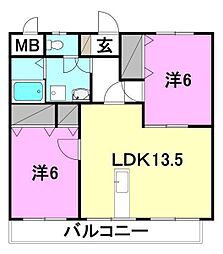 間取図画像 2LDK
