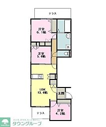 フォートラヴィン 3LDKの間取図画像