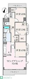 ライオンズマンション宮前平第7 3LDKの間取図画像