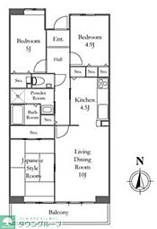KDXレジデンス日吉 3LDKの間取図画像