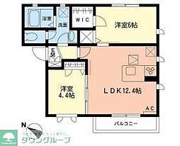 ボヌールB 2LDKの間取図画像