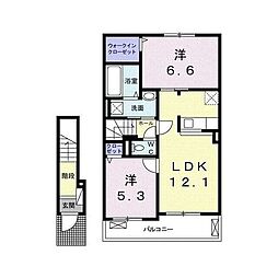 アラク 2LDKの間取図画像