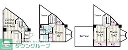 カドリル青葉台 3LDKの間取図画像
