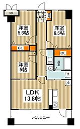 クオリオアイリスパーク 3LDKの間取図画像