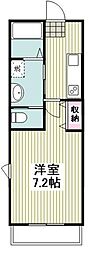 MAISONDEAZALEE 1Kの間取図画像