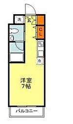 GulapulFujigaoka ワンルームの間取図画像
