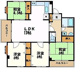 スリービレッヂ 4LDKの間取図画像
