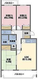 ヴェルドミール 3LDKの間取図画像