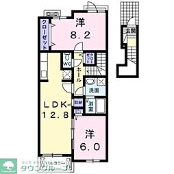 サニーグレース 2LDKの間取図画像