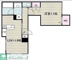 カーサ ラルゴ(CASA LARGO) 1LDKの間取図画像