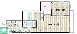 カーサ ラルゴ(CASA LARGO) 1LDKの間取図画像