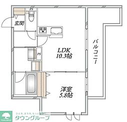 (仮称)新石川1丁目メゾン東棟 1LDKの間取図画像