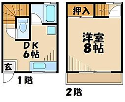 プラザ・1 1DKの間取図画像