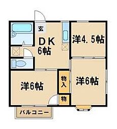 サンライズ 3DKの間取図画像