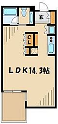 リンクス 1Kの間取図画像
