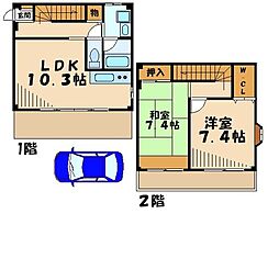 パールハイムC 2LDKの間取図画像