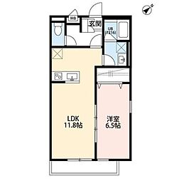 デュラカーサ・ルシアカワワ1 1LDKの間取図画像